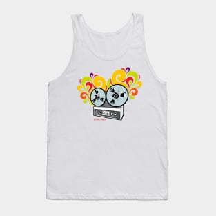 Reel to reel music explosion Tank Top